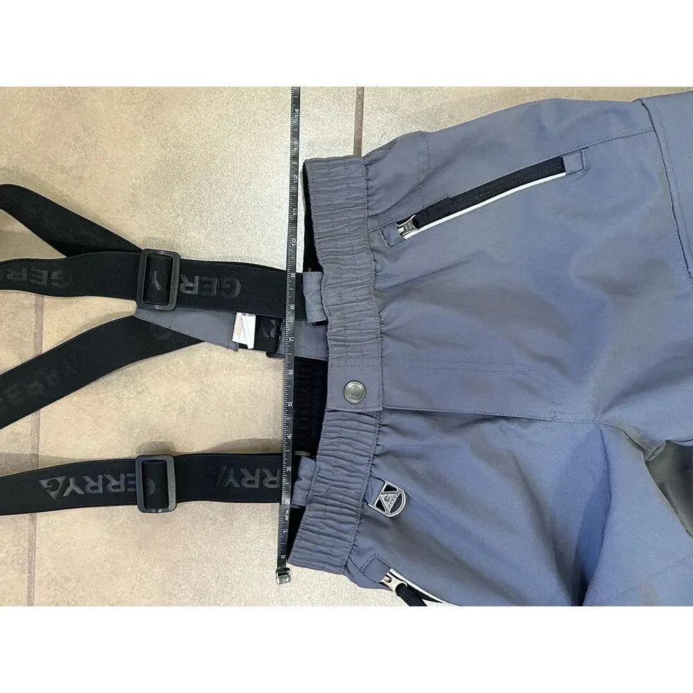 Gerry Kid's Snow Ski Pants‎ w/ Suspenders in Gray Sz YM 10/12